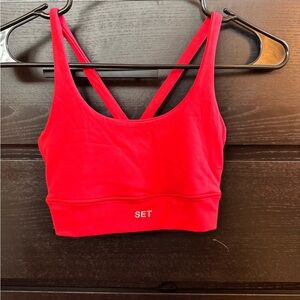 Set active red sports bra